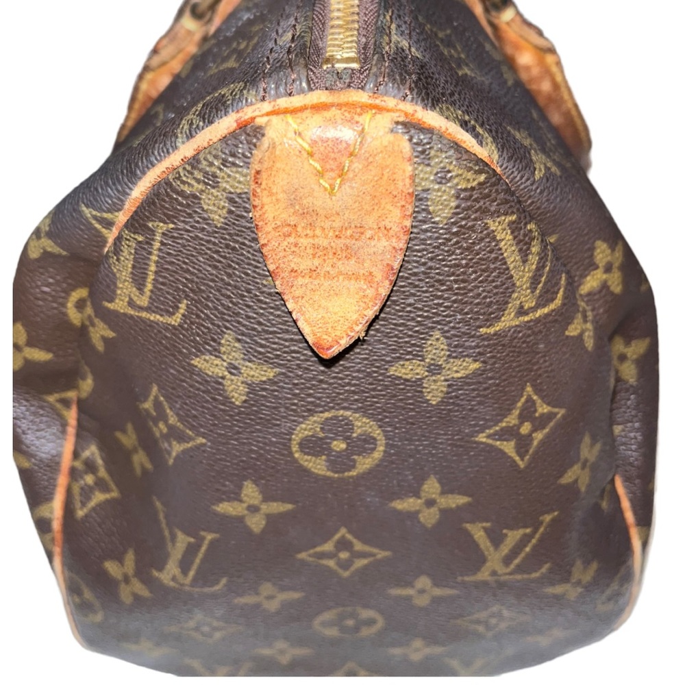 LOUIS VUITTON Speedy 30 VI1902 Authentic Vintage Bag Satchel Purse + LV Lock/Key - Picture 8 of 16